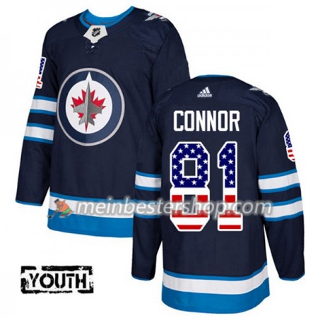Winnipeg Jets Kyle Connor 81 Adidas 2017-2018 Marineblau USA Flag Fashion Trikot Authentic - Kinder Winnipeg Jets Kyle Connor 81 Adidas 2017-2018 Marineblau USA Flag Fashion Trikot Authentic - Kinder